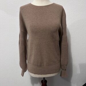 Do + Be Brown Balloon Sleeve Women's Sweater Small